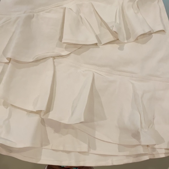 Sugar lips layered Ruffle off-white mini Skirt Size M - Picture 3 of 3
